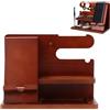 TOWEBOORY Regalo Uomo Compleanno, Docking Station in Legno per Smartphone Supporto Portafoglio Supporto Orologio Accessori da Scrivania per Portafoglio, Orologio, Chiavi e Gadget