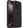 Mixroom - Custodia Cover Case per iPhone 16 PRO Max in Tpu silicone liquido morbido compatibile con MagSafe con cerchio magnetico integrato Nero C09