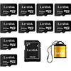 Lerdisk Scheda Micro SD da 512 MB all'ingrosso di fabbrica, confezione da 10 pezzi, piccola capacità solo per piccoli file, non adatta per fotocamera, telefono (non GB, 1024MB = 1 GB)