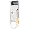 Laybomo Cover per Samsung Galaxy Z Flip4 Custodia Pieghevole per Galaxy Z Flip 4 Ribalta Cover Pelle [Orso + Bracciale] Antiurto Custodia in Silicone per Samsung Z Flip4, B06