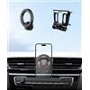 MaserWeller Supporto per telefono da auto per BMW X1 2016-2022 / X2 2018-2023, rotazione a 360°, compatibile con MagSafe, il supporto per cellulare non influisce sulla bocchetta dell'aria