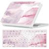 FFBOFFC Custodia per MacBook Pro 16 Pollici 2020 2019 Rilascio Modello A2141 con Touch Bar Touch ID, Plastica Protettiva Caso Rigida Copertura & Tastiera Cover, Marmo rosa chiaro
