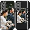 Yoedge Custom Cover Personalizzata Custodia per Samsung Galaxy S24 5G 6,2 con Foto Testi Disegni, TPU Silicone Personalizza Case con Immagine, Antiurto Personalizzabili Case per Samsung S24, Nero