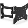 BLUNORD Supporto TV Parete 32-49 Pollici, Staffa TV Girevole ±90° e Inclinabile ±10°, Braccio TV 3 Snodi Estensibile 44-320 mm, VESA 100x100/200x200, Portata 25 kg