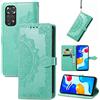 Fertuo Cover per Xiaomi Redmi Note 11 / Redmi Note 11S 4G, Custodia Portafoglio a Libro in Pelle Flip Cover con Porta Carte, Chiusura Magnetica [Mandala] Case Antiurto per Redmi Note 11S 4G, Verde