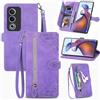 hdqICase Custodia Compatibile con OPPO A80 5G, Portafoglio Cerniera, Slot Per Schede a Flip,PU+TPU, Cover Protettiva Goffrata Sensazione di Pelle