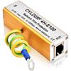 DAUERHAFT RJ45 RJ11 Ethernet Surge Protector, Montaggio a Protezione Completa RJ45, Ethernet Surge Protector 5V, per la Protezione sovratensione dei sistemi di