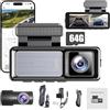 Homaskylynn Osmo Dashcam Pro, Dashcam Wireless Per Auto, Anteriore E Posteriore Con Scheda Da 64 GB E Controllo Wi-Fi/app, Telecamera Per La Retromarcia, Registrazione In Loop, Monitoraggio