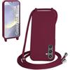 WenBaby Cover Compatible con Samsung Galaxy S25 Plus,Cellulare Girocollo Custodia con Cordino TPU Corda Silicone Case Bumper per Samsung Galaxy S25 Plus Custodia, Rosso