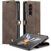 WenBaby CaseMe Cover per Samsung Galaxy Z Fold 4, Magnetica Cover a Libro con Slot per Schede, Custodia in PU Pelle Portafoglio per Samsung Galaxy Z Fold 4, Marrone Scuro