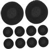 BELLIFFY 10 Pezzi Cuscinetti per Auricolari 40mm in Spugna Durevole Nera, Comodi e Resistenti per Sostituzione Pad Auricolari Usurati o Sporchi
