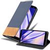 Cadorabo Custodia Libro compatibile con Samsung Galaxy J6 2018 in BLU SCURO MARRONE - con Vani di Carte, Funzione Stand e Chiusura Magnetica - Portafoglio Cover Case Wallet Book Etui Protezione