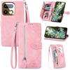 Fertuo Cover per Realme 16 Pro 5G, Custodia a Libro in Pelle PU Flip Case con Porta Carte, Chiusura Magnetica e Cinturino [Disegni di Fiori] Portafoglio Interno Silicone Antiurto, Rosa