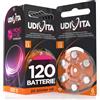 Udivita 120 Batterie Apparecchi Acustici Misura 13 Arancioni PR48 VARTA Zinco Aria Tensione Stabile Lunga Durata a Prova di Perdite Compatibili con Tutti i Dispositivi Made in Germany - 20 Blister da 6 Pile