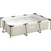 Outsunny Piscina Smontabile Tubolare 3700L con Telaio Metallico e Toppa di Riparazione, senza Depuratore, 316x238x66,5 cm, Grigio | Aosom Italy