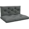 Outsunny Cuscino da Seduta Imbottita con Cuciture a Bottoni, 120x80x10 cm, Grigio | Aosom Italy
