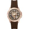 Philipp Plein Plein Sport Orologio analogico al quarzo da uomo Touchdown, Rosa/Marrone/Silicone - Psfba0323, cinghia
