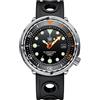 Generic Steeldive 47.5mm NH35 Movimento Uomo in Acciaio Inox Orologio Sportivo 300M Impermeabile Lunetta Ceramica Orologio Automatico Immersione, Cinturino in gomma, Moda