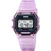 Gosasa Orologio digitale unisex multifunzione sportivo classico unisex cinturino in acciaio inox impermeabile LED elettronico orologio, B1 Viola, Sportivo