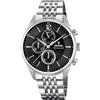 Festina Orologio Uomo Analogico in Acciaio Inossidabile 316L Argentato - Movimento al Quarzo - Cronografo - Vetro Minerale ad Alta Resistenza - Impermeabile 5 ATM F20285/4 Timeless Chronograph