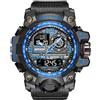 KXAITO Orologi da uomo Sport Outdoor Impermeabile Militare Orologio Data Multi Funzione Tattiche LED Face Alarm Cronometro per gli Uomini 3133, 3133_Blu, Large, Militare