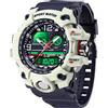 findtime Orologi tattici da uomo militari Reloj Militar Para Hombre Sport Outdoor Impermeabile Digial Allarme Analogico Cronometro Big Face Orologio da polso, Grigio, Sportivo