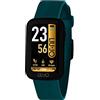 Liu Jo LiuJo Fit SWLJ035 - Smartwatch da donna in acciaio inox e silicone, colore verde, impermeabilità: IP68, dimensioni cassa: 44 mm x 32,7 mm x 10,3 mm