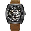 Sea Gull SEA-GULL Seagull Watch Orologio meccanico automatico da uomo con scheletro prospettiva luminoso orologio da polso da uomo, Nero , cinturino