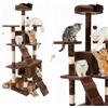 Avilia - Tiragraffi XXL 170cm con Doppia Cuccia per Gatti Adulti, Albero Giochi in Sisal e Peluche, Piatteforme Relax, Ampio e Sicuro per il Massimo Divertimento dei Gatti (Marrone)