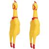 DoHTeck 2 pezzi di gomma urlante pollo cane animale domestico giocattolo pollo, cucciolo che gioca spremere suono spaventare urlo rumore pollo cane cane giocattoli per cani sicuri e nessun odore