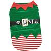 FRCOLOR Cappotto Natalizio Per Animali Domestici in Materiale Confortevole L, Costume Natalizio Cane Folletto Verde Traspirante Per Feste Di Natale, Vestiti Natalizi Per Cani e Gatti Decorativi