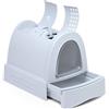 iMac - Vassoio igienico per lettiera per Gatti, 40 x 42,5 x 56 cm, Colore Blu