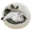 Generico Cuccia per Gatti | Cuccia per Gatti Semi-Chiusa con Tettoia | Caldo Rifugio Antiscivolo per Inverno Cuccioli Animali Domestici,per Dormitorio Appartamento Soggiorno Balcone