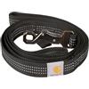 Carhartt Guinzaglio a doppia maniglia, resistente tessuto 600 denari con hardware regolabile in metallo D-ring, nero, grande