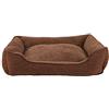 lionto Lettino Cani, mélange Cuscino, Rivestimento sfoderabile, (M) 90 x 75 cm, marrone