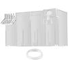 F Fityle Acquario Filtro per Acquario Scatola di filtrazione Circolazione Pulizia dell'Acqua Silenzioso Trasparente Acquario per Tartarughe Purificatore, Trasparente 26x13.5x15cm