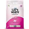 Cat's White baby powder scented Lettiera Agglomerante Profumata al Talco per Gatti Lettiera Cattura Odore per Gatti e Gattini 10L