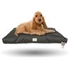 Ligo Tommy - Materasso per Cani Idrorepellente e AntiGraffio, Realizzato in Italia. Cuscino SFODERABILE Cuccia per Cane Perfetto per l'uso Interno ed Esterno. (M: 100 x 60 cm, ANTRACITE)