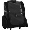 vidaXL Carrello per Animali 3 in 1 Design Nero 48x32x(57-106) cm Tessuto