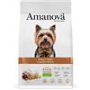 Amanova Cibo Secco Super Premium per Cani Adulti di Taglia Piccola o Mini Gusto Pollo - 100% Naturale, ipoallergenico e monoproteico - Cruelty Free - Formato da 7 kg