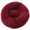 Chickwin Cuccia per Cani Cuccia per Gatti Rotonda in Caldo Peluche,Cuscino Ciambella Morbida per Cani di Piccola e Media Taglia per Cane e Gatto (Borgogna,50cm)