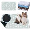 Mateju Tappetino per Addestramento del Cane Riutilizzabile, Tappetini igienici Lavabile per Cani, Gatti, Conigli, Assorbente Antiscivolo Tappetini per Animali Domestici (70x50cm,Verde Chiaro)