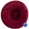 DOTBUY-SHOP Rotondo Cuccia Cane Interno, Peluche Cuccia Gatto e Cane Ciambella Cuscino per Cani, Lavabile e Morbido Cuscino per Animale Domestico, per Gattino Cucciolo (50CM,Borgogna)