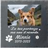 Umitive Lapide Personalizzata per Animali Domestici - Targa Commemorativa Quadrata con Foto e Nome - Regalo per la Perdita di Un Cane - Decorazione per Cimitero per Animali (Style E)