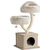 Fudajo Albero tiragraffi con design a rami 95 cm con casetta nicchia e sisal