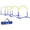 PawHut Set Agility Dog con 4 Archi Componibili, 88x64x95 cm, Blu e Giallo