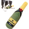 Generico Giocattolo per cani con bottiglia d'acqua - stridulo in peluche vino rosso, gioco masticabile morbido, design imbottito robusto, intrattenimento coinvolgente animali domestici | Int