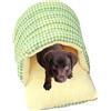 Generico per cani - Grotta per animali scozzese portatile, sacco a pelo lavabile per cuccioli, in caldo pile, design affidabile e traspirante | Morbida fodera imbottita per cani e gatti, div
