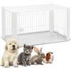 Iris Ohyama, Box, Cassa per cani, Coniglio, Porta scorrevole, L113 x P78,8 x H60 cm, CLS-1130, Bianco