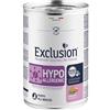 Generico EXCLUSION Puppy All Breeds Hypoallergenic Cane gusto Maiale-Piselli | alimento umido completo per cani cuccioli di tutte le taglie con intolleranze alimentari, ipoallergenico, 6 lattine da 400gr.